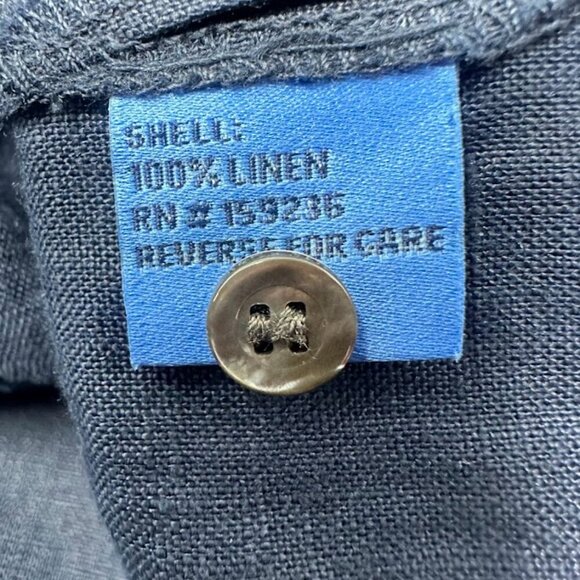 New J. McLaughlin Linen Orla Midi Dress XS Navy Blue Minimalist Resortwear - Picture 8 of 10